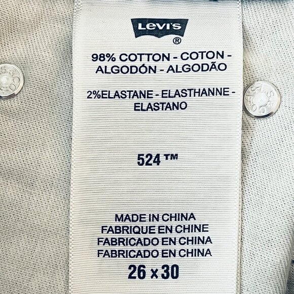 Levi's 524 Women's Stretch Too Superlow Skinny Green Corduroy Pants Size 26x30 - Picture 6 of 10